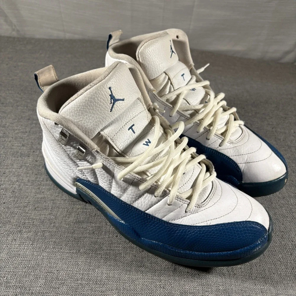 Jordan 12 Retro French Blue Mens Sz 10 White Blue 130690-113 Replacement Strings
